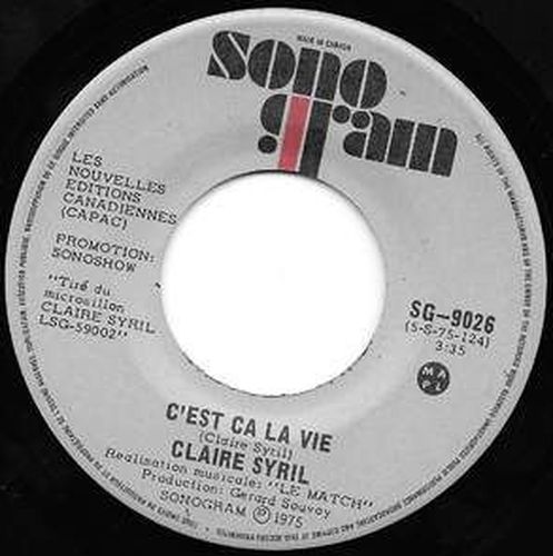 Acheter disque vinyle Claire Syril C'est Ca La Vie / Migael a vendre